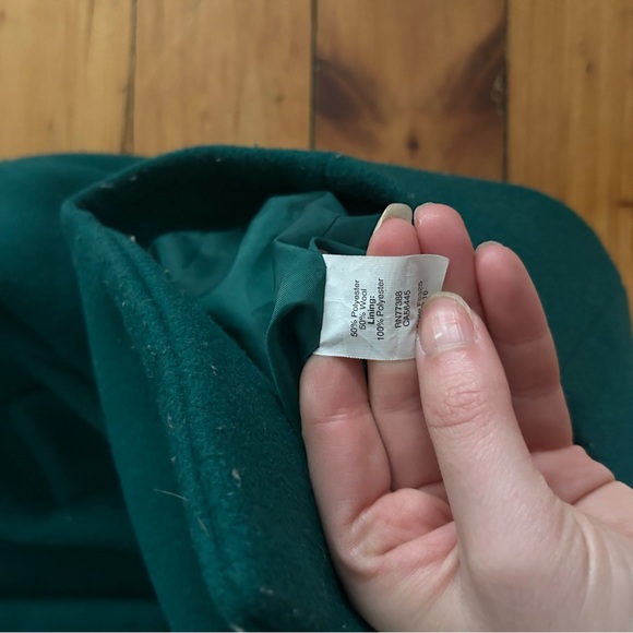 J. Crew City coat emerald green wool blend 6 - Picture 6 of 10